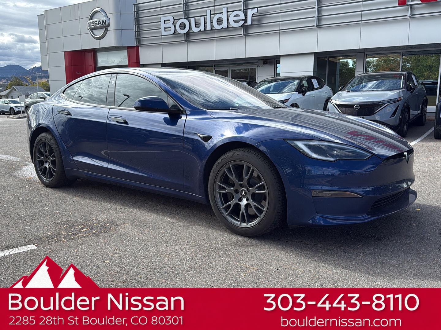 Deep Blue Metallic 2023 Tesla Model S Sedan All-Wheel Drive Automatic