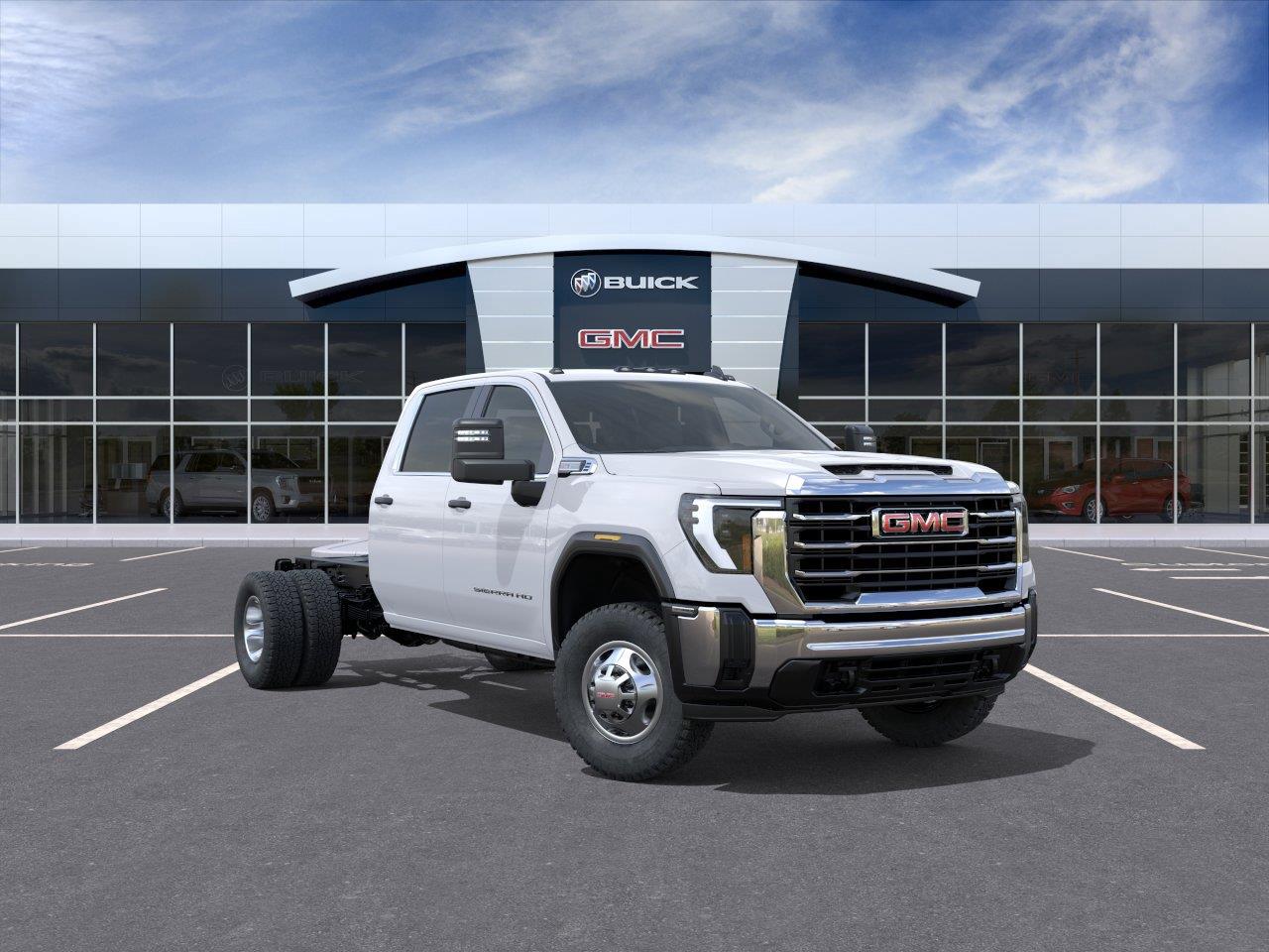 Summit White 2026 GMC Sierra 3500HD Chassis Pickup Truck Four-Wheel Drive Automatic