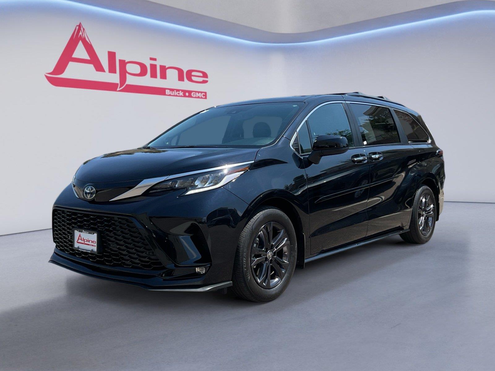 Midnight Black Metallic 2024 Toyota Sienna Minivan All-Wheel Drive Continuously Variable Transmission
