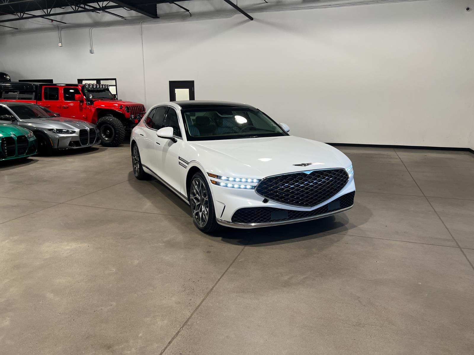 Uyuni White 2023 Genesis G90 3.5T e-Supercharger AWD Sedan All-Wheel Drive Automatic