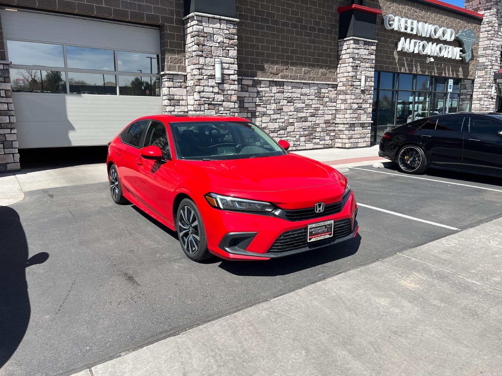 Rallye Red 2023 Honda Civic EX FWD Sedan Front-Wheel Drive Continuously Variable Transmission