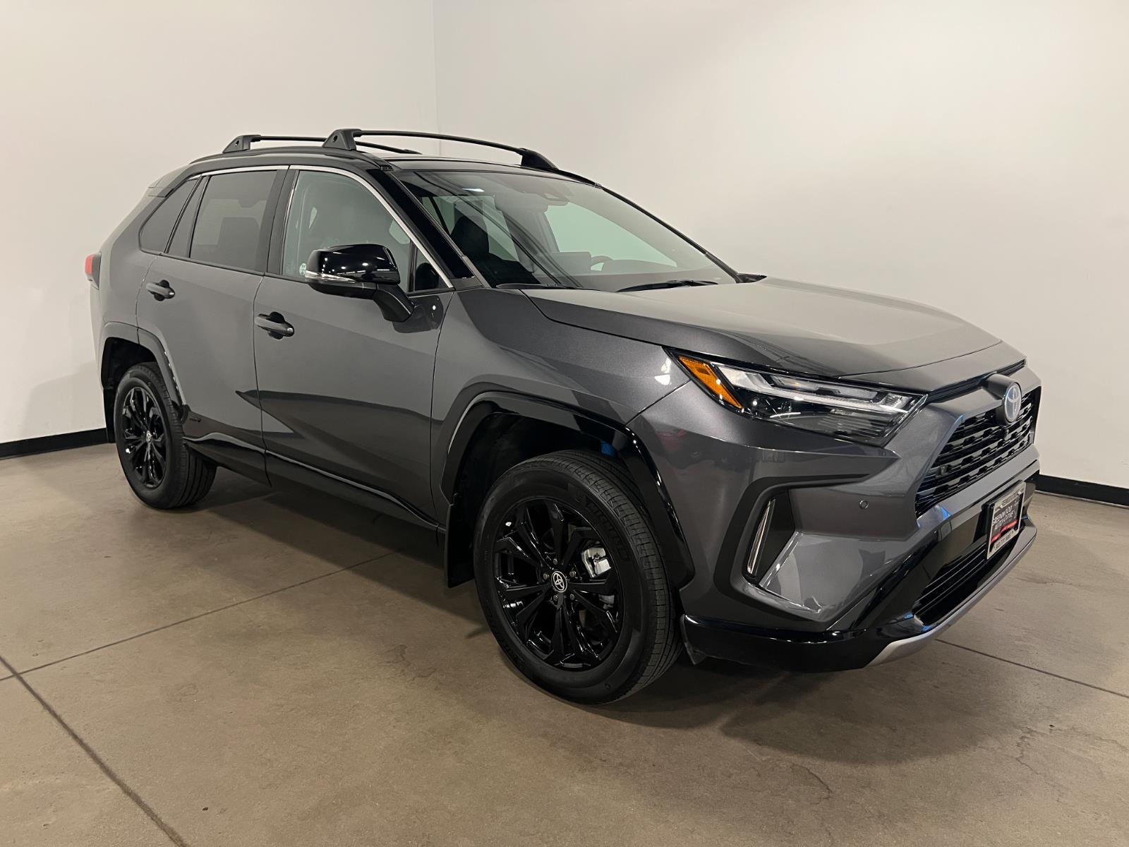 Magnetic Gray Metallic/Midnight Black Metallic 2023 Toyota RAV4 Hybrid XSE AWD SUV / Crossover All-Wheel Drive Continuously Variable Transmission