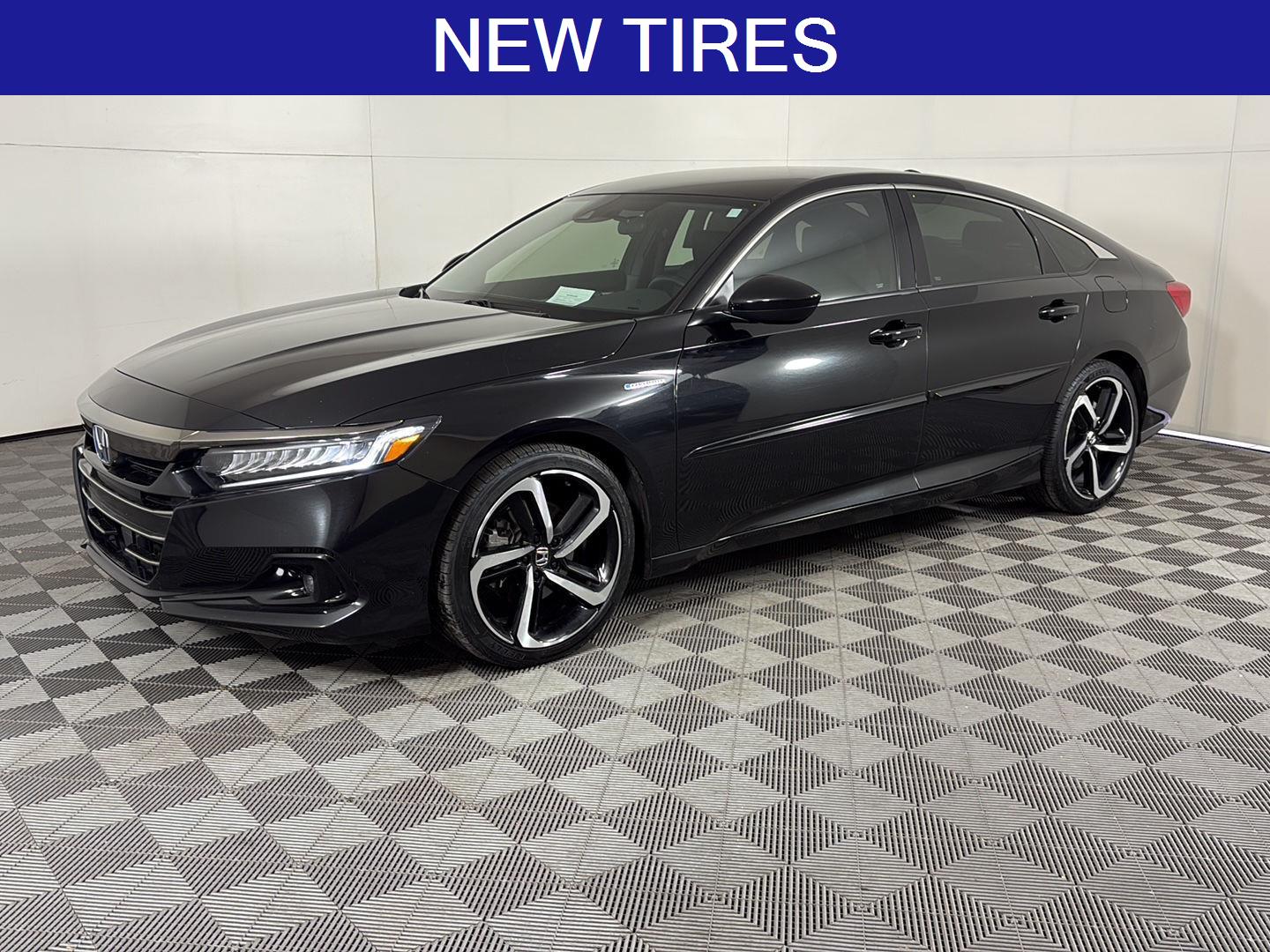 Crystal Black Pearl 2022 Honda Accord Hybrid Sport FWD Sedan Front-Wheel Drive 1-Speed Dual Clutch