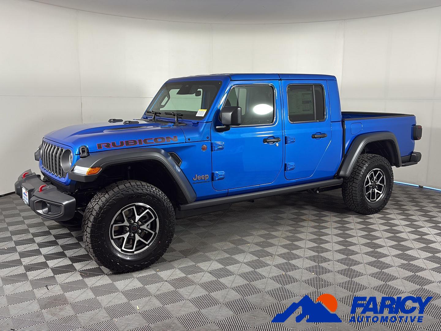 Hydro Blue Pearlcoat 2026 Jeep Gladiator Rubicon Crew Cab 4WD Pickup Truck Four-Wheel Drive 8-Speed Automatic
