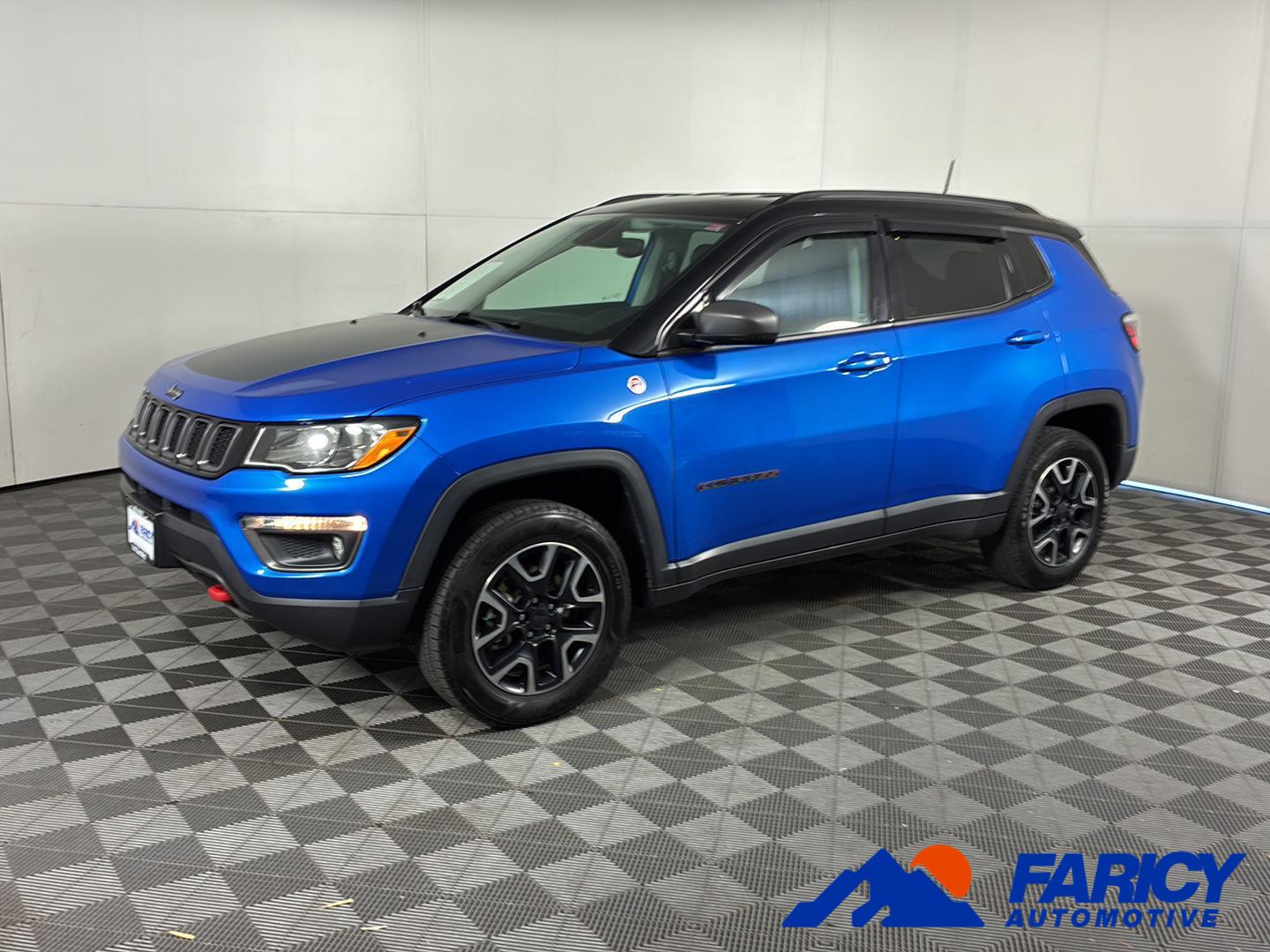 Laser Blue Pearlcoat 2019 Jeep Compass SUV / Crossover Four-Wheel Drive 9-Speed Automatic