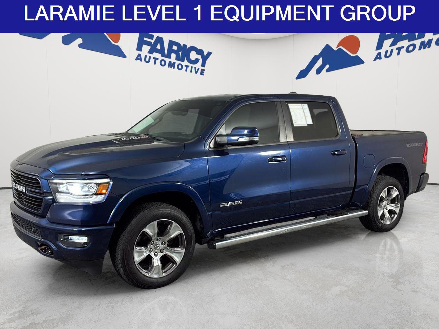 Patriot Blue Pearlcoat 2020 RAM 1500 Pickup Truck Four-Wheel Drive 8-Speed Automatic