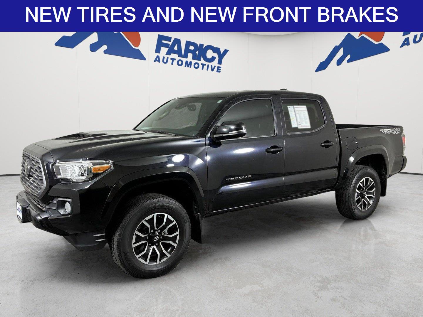 Midnight Black Metallic 2021 Toyota Tacoma Pickup Truck Four-Wheel Drive Automatic