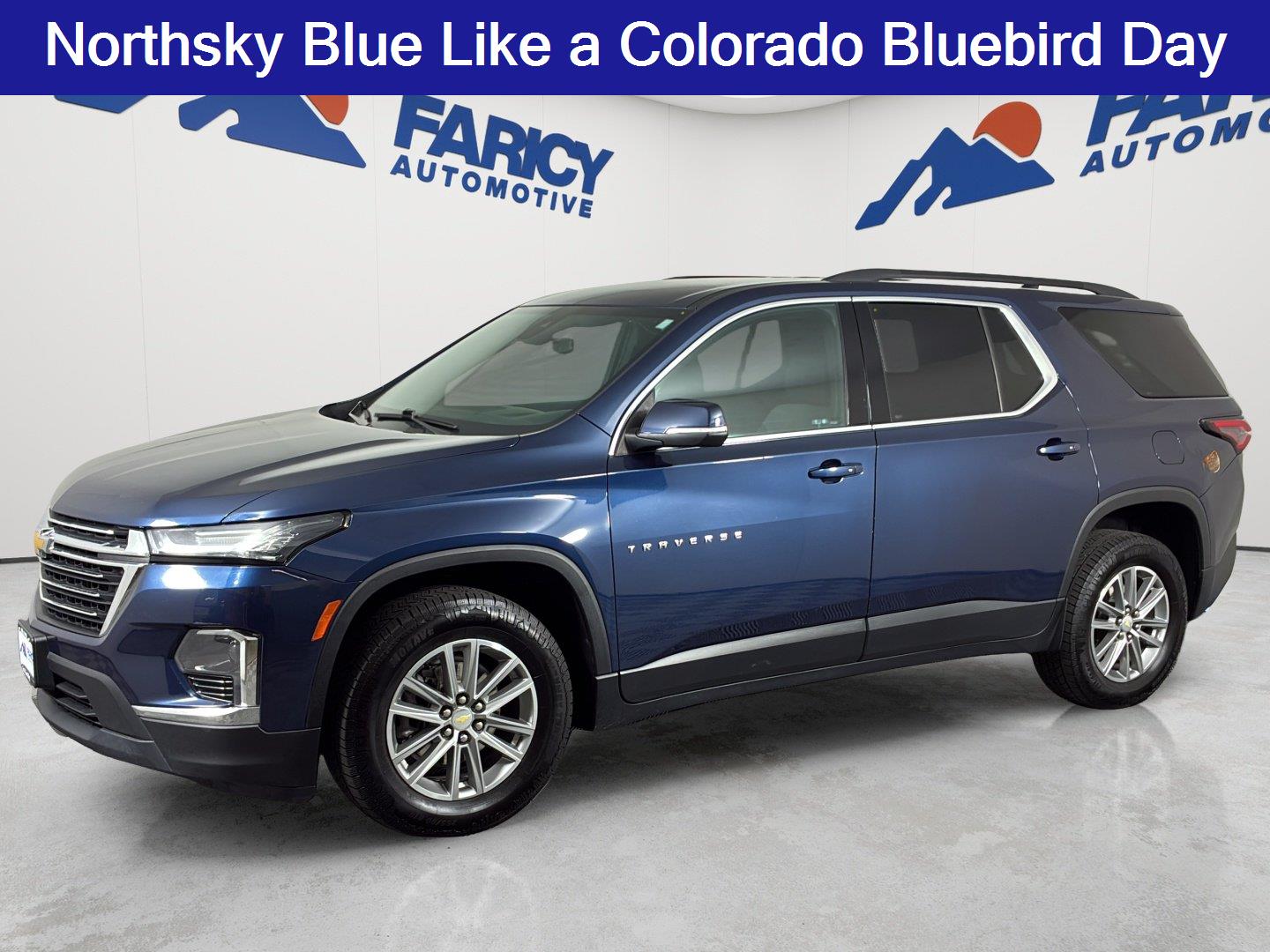 Northsky Blue Metallic 2022 Chevrolet Traverse SUV / Crossover Four-Wheel Drive 9-Speed Automatic
