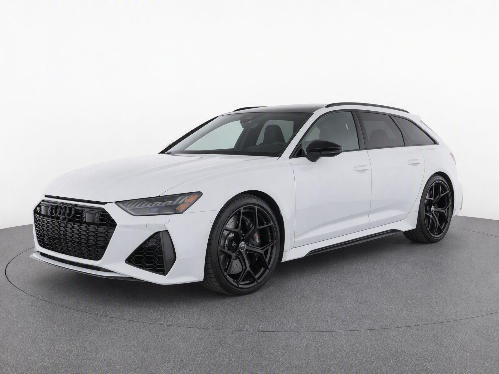 Glacier White Metallic 2025 Audi RS 6 Avant Wagon All-Wheel Drive Automatic