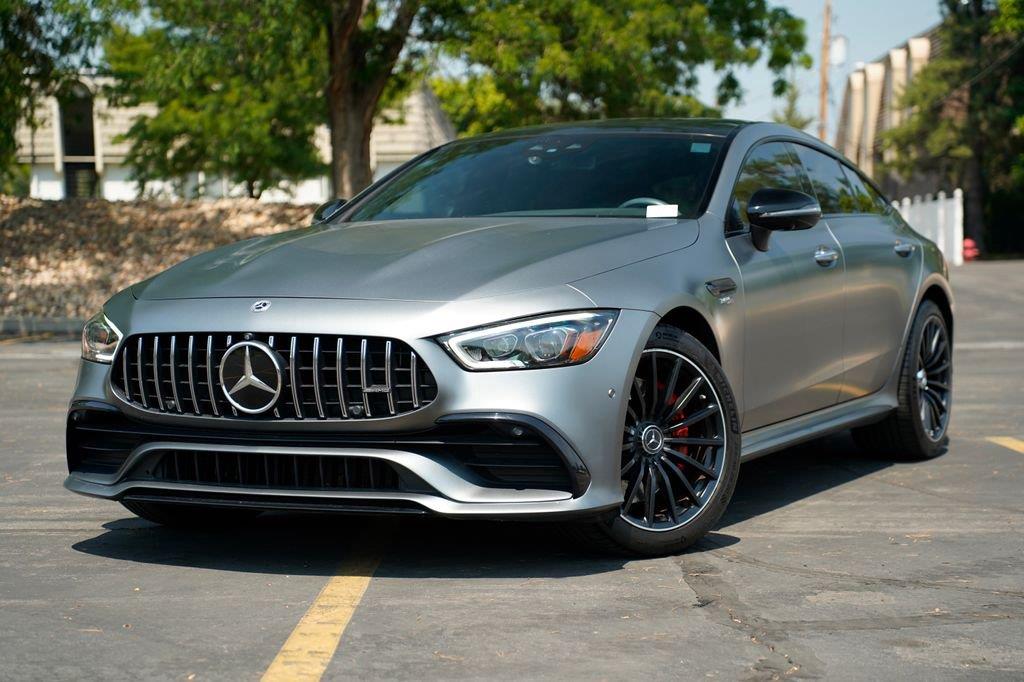 Gray (MANUFAKTUR Selenite Grey Magno) 2023 Mercedes-Benz AMG GT Coupe All-Wheel Drive Automatic