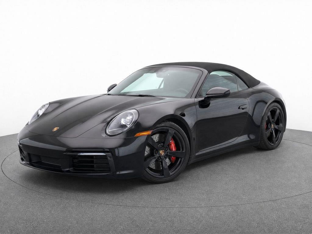 Jet Black Metallic 2021 Porsche 911 Convertible All-Wheel Drive 8-Speed Automatic