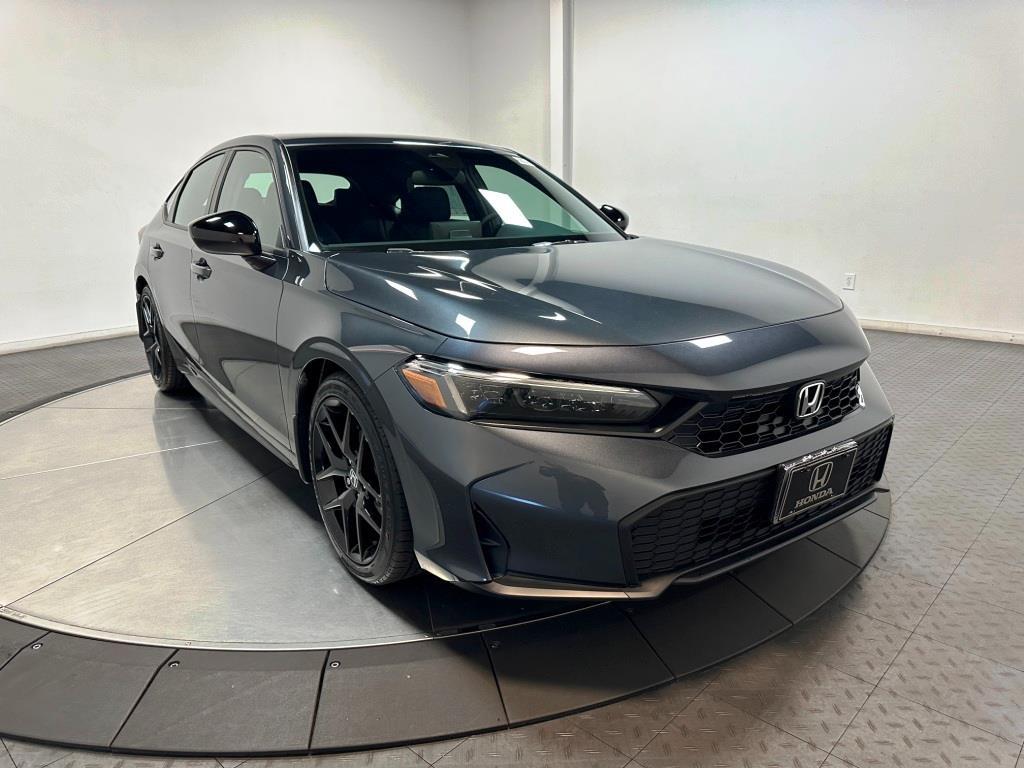 2026 Honda Civic Hatchback Sport - Meteorite Gray Metallic exterior view 2