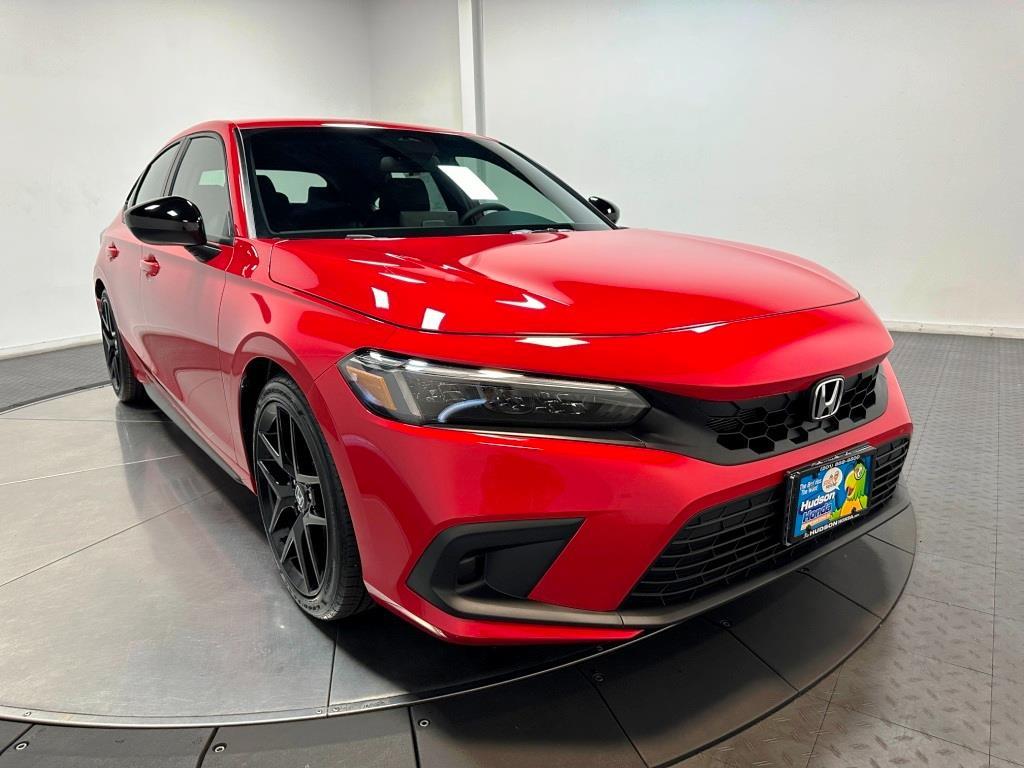 2026 Honda Civic Hatchback Sport - Rallye Red exterior view 2