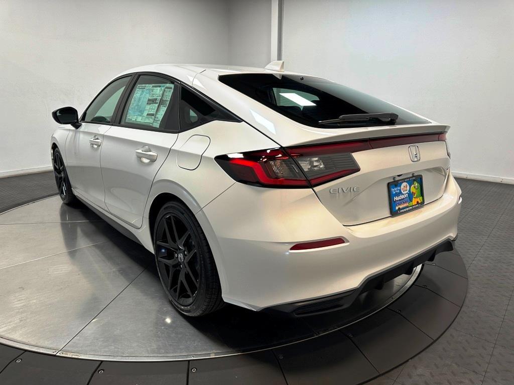 2026 Honda Civic Hatchback Sport - Platinum White Pearl exterior view 6