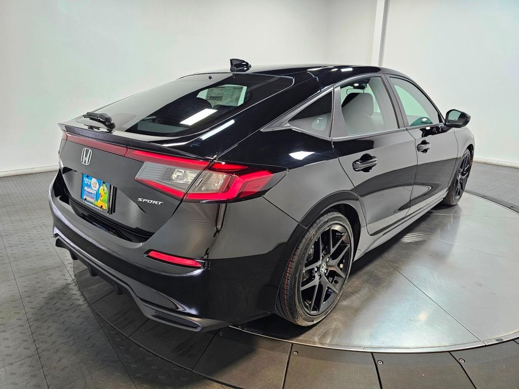 2026 Honda Civic Hatchback Sport - Crystal Black Pearl exterior view 8