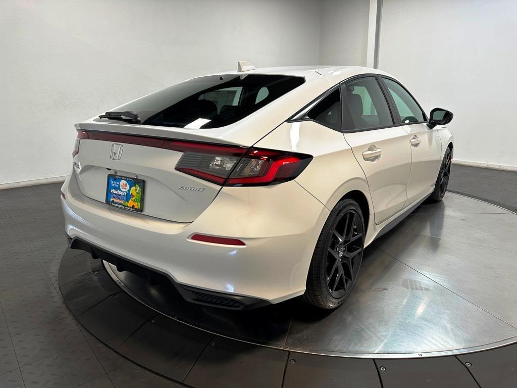 2026 Honda Civic Hatchback Sport - Platinum White Pearl exterior view 8