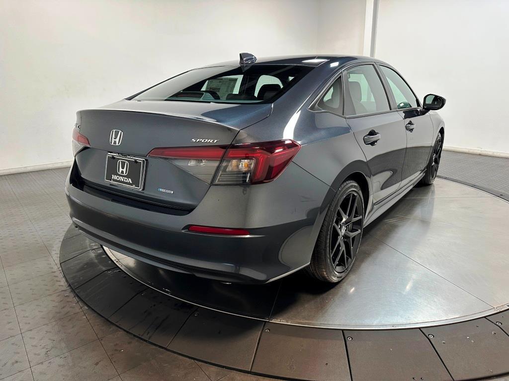 2026 Honda Civic Sedan Hybrid Sport - Meteorite Gray Metallic exterior view 8