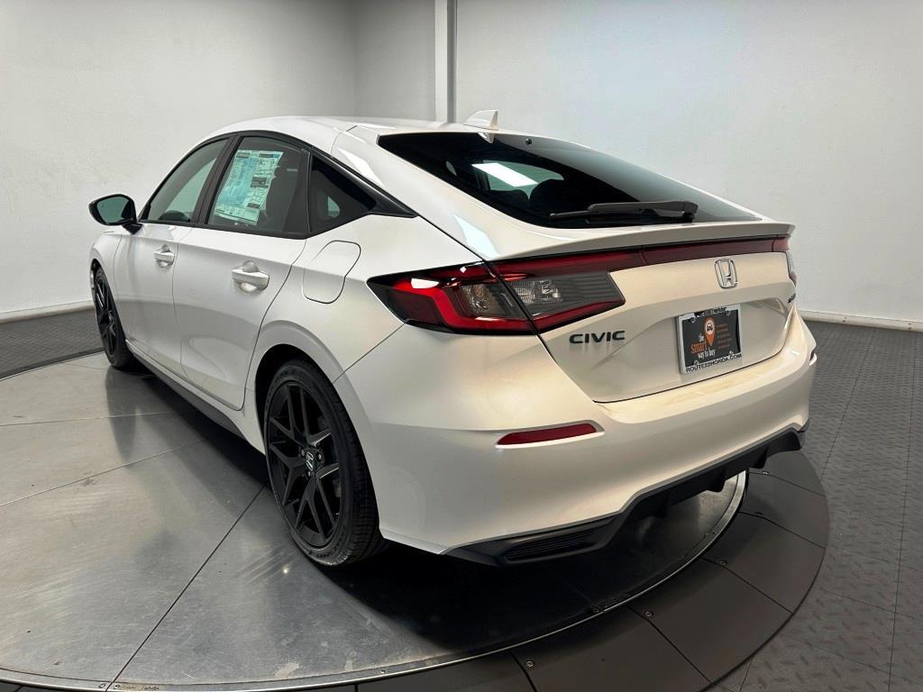 2026 Honda Civic Hatchback Sport - Platinum White Pearl exterior view 6