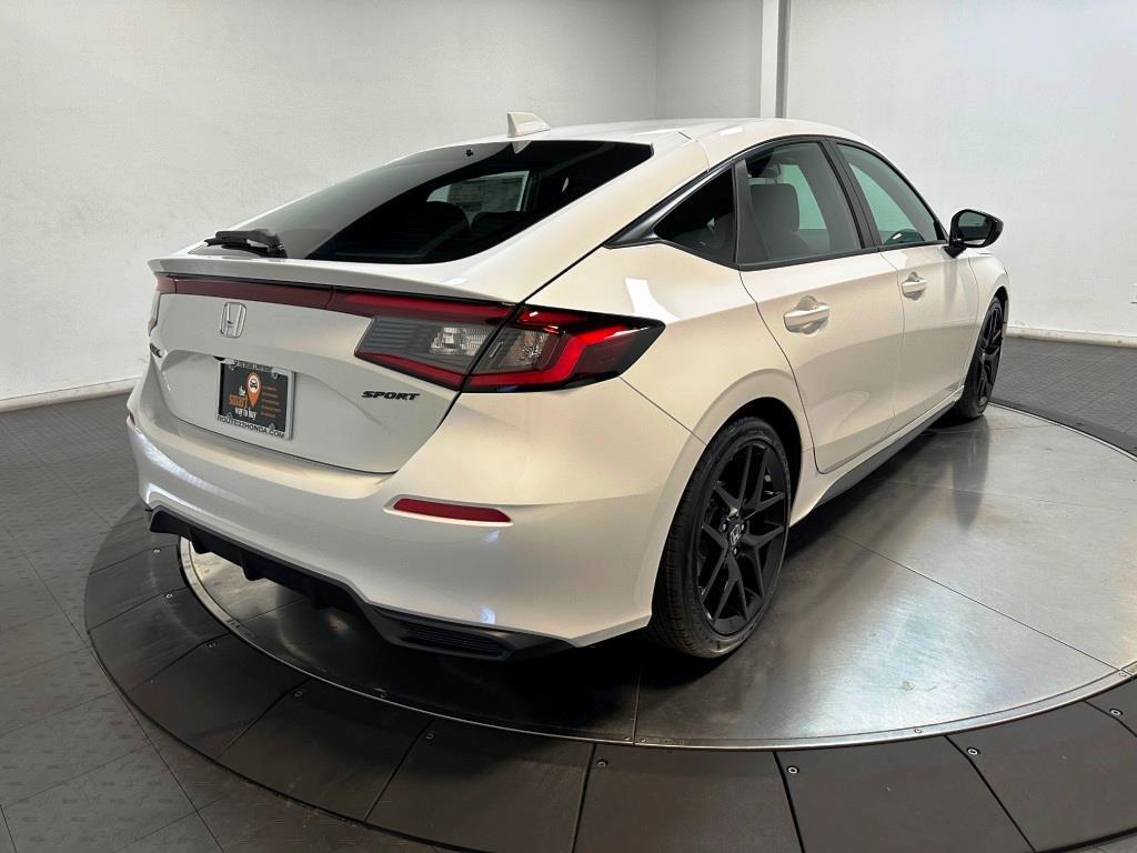 2026 Honda Civic Hatchback Sport - Platinum White Pearl exterior view 8