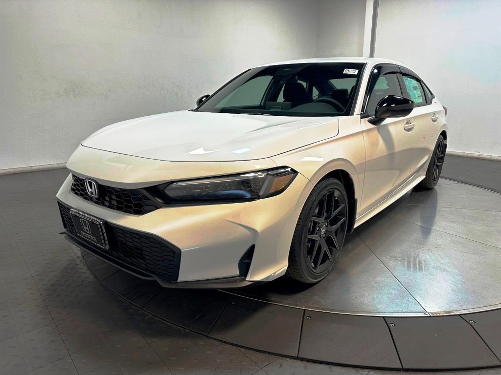 2026 Honda Civic Sedan Sport - Platinum White Pearl exterior view 4