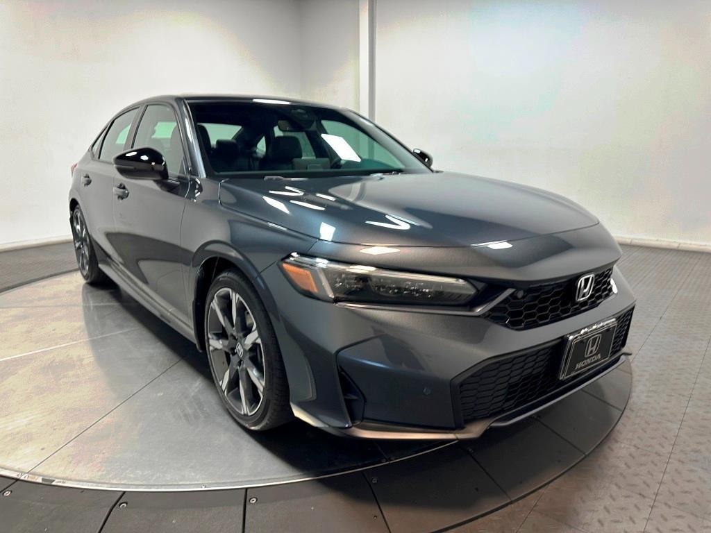 2026 Honda Civic Sedan Hybrid Sport - Meteorite Gray Metallic exterior view 2