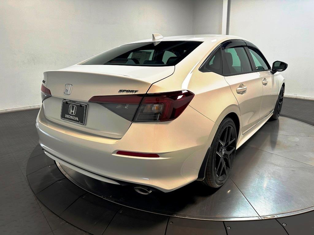 2026 Honda Civic Sedan Sport - Platinum White Pearl exterior view 8
