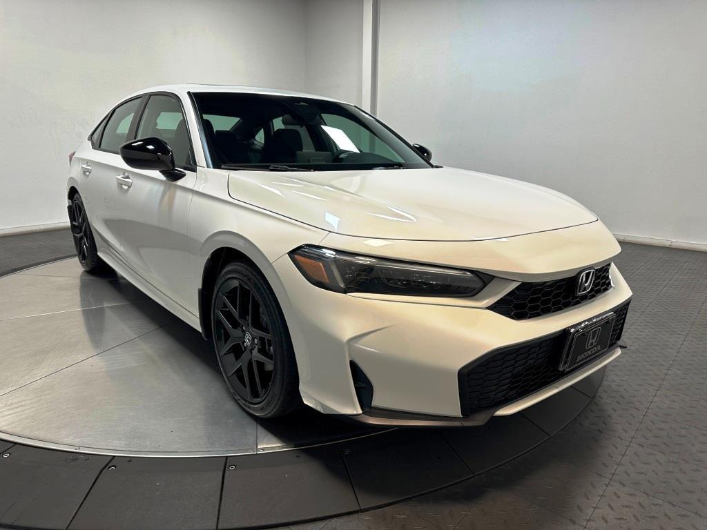 2026 Honda Civic Sedan Hybrid Sport - Platinum White Pearl exterior view 2