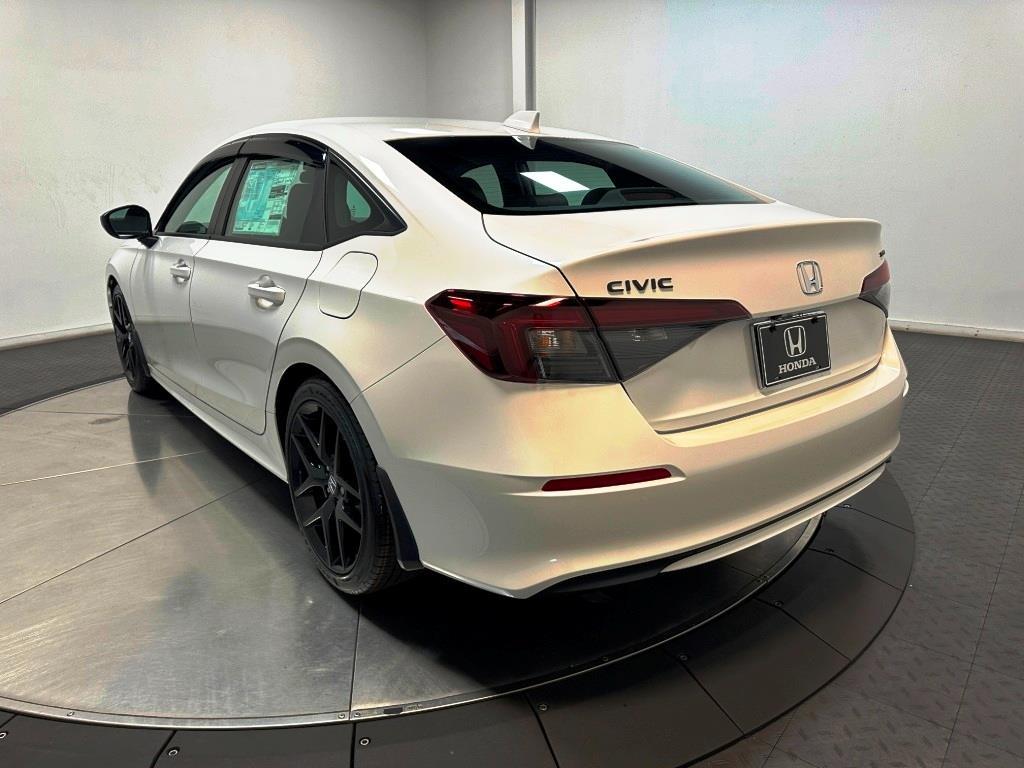 2026 Honda Civic Sedan Sport - Platinum White Pearl exterior view 6