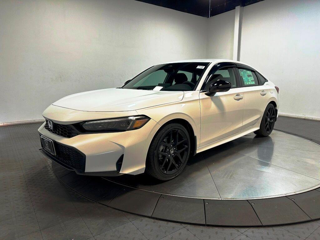 2026 Honda Civic Sedan Sport - Platinum White Pearl exterior view 1