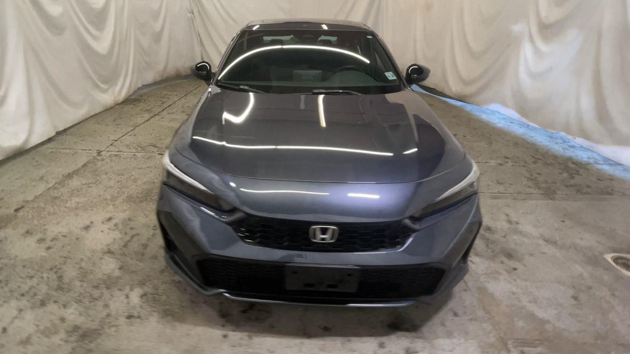 2025 Honda Civic Sedan Hybrid Sport Touring - Meteorite Gray Metallic exterior view 3