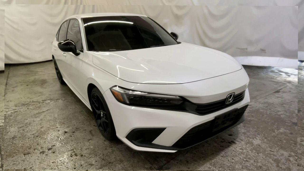 2024 Honda Civic Sedan Sport - Platinum White Pearl exterior view 2