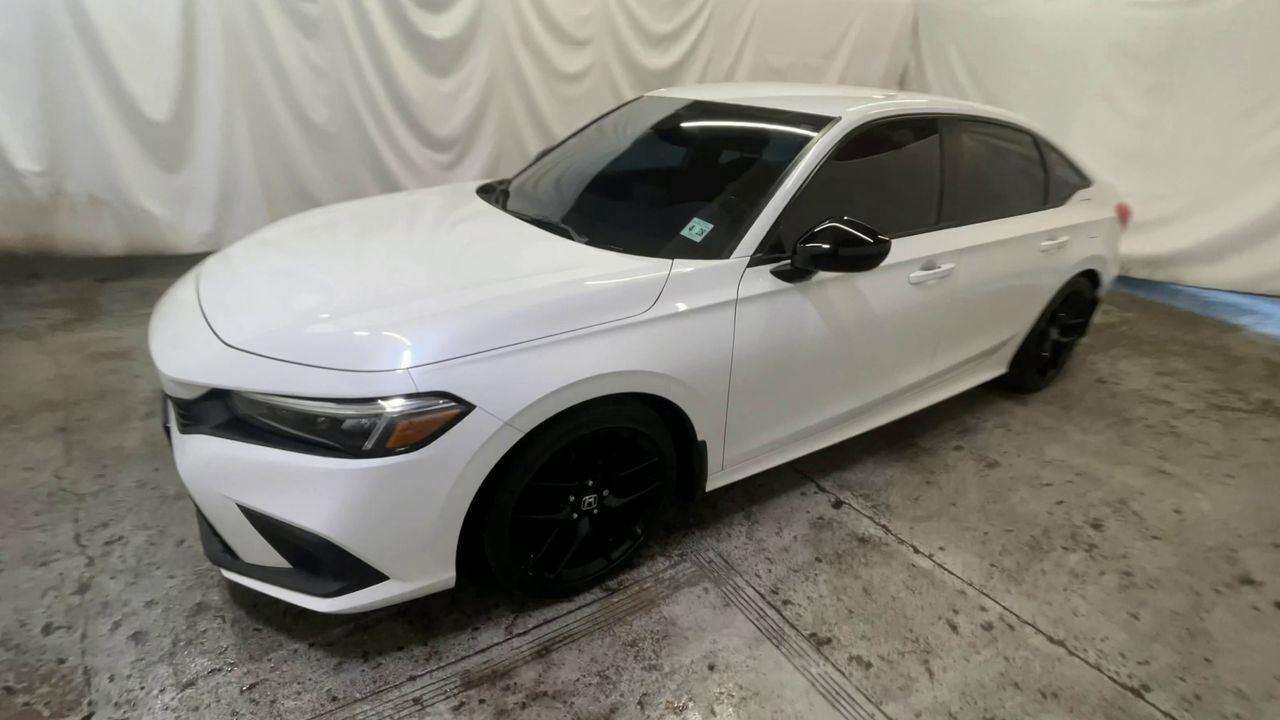 2023 Honda Civic Sedan Sport - Platinum White Pearl exterior view 4