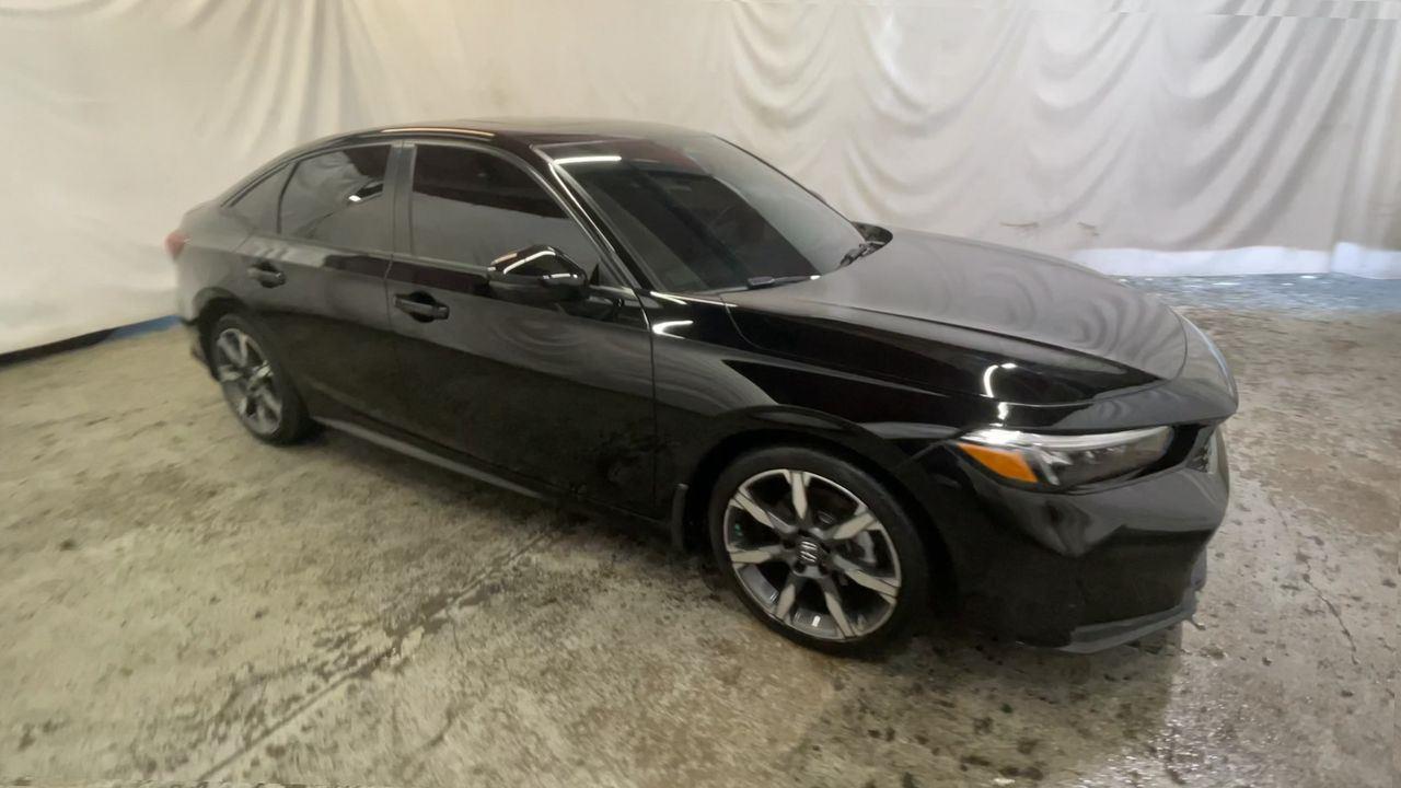 2025 Honda Civic Sedan Hybrid Sport Touring - Crystal Black Pearl exterior view 2