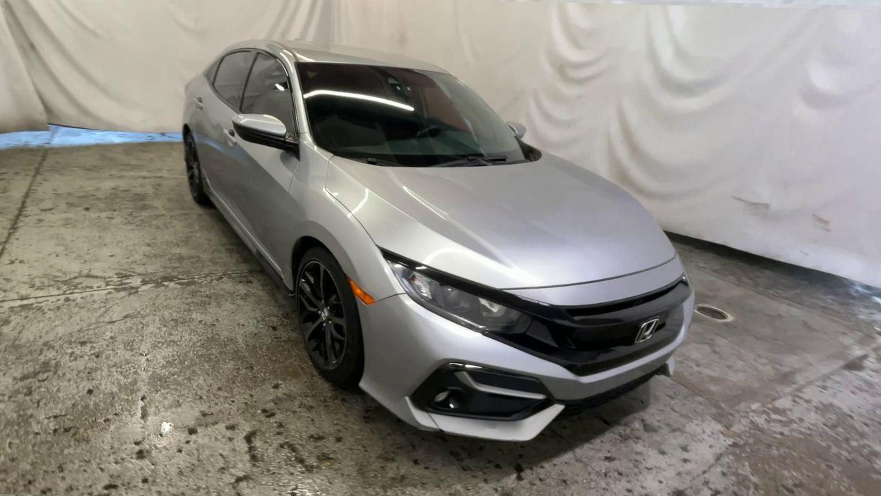 2021 Honda Civic Hatchback Sport - Lunar Silver Metallic exterior view 2