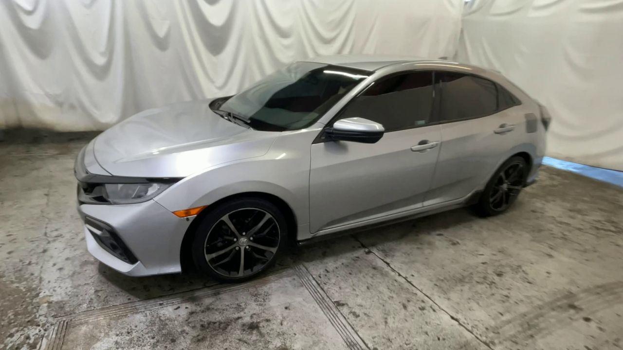 2021 Honda Civic Hatchback Sport - Lunar Silver Metallic exterior view 4