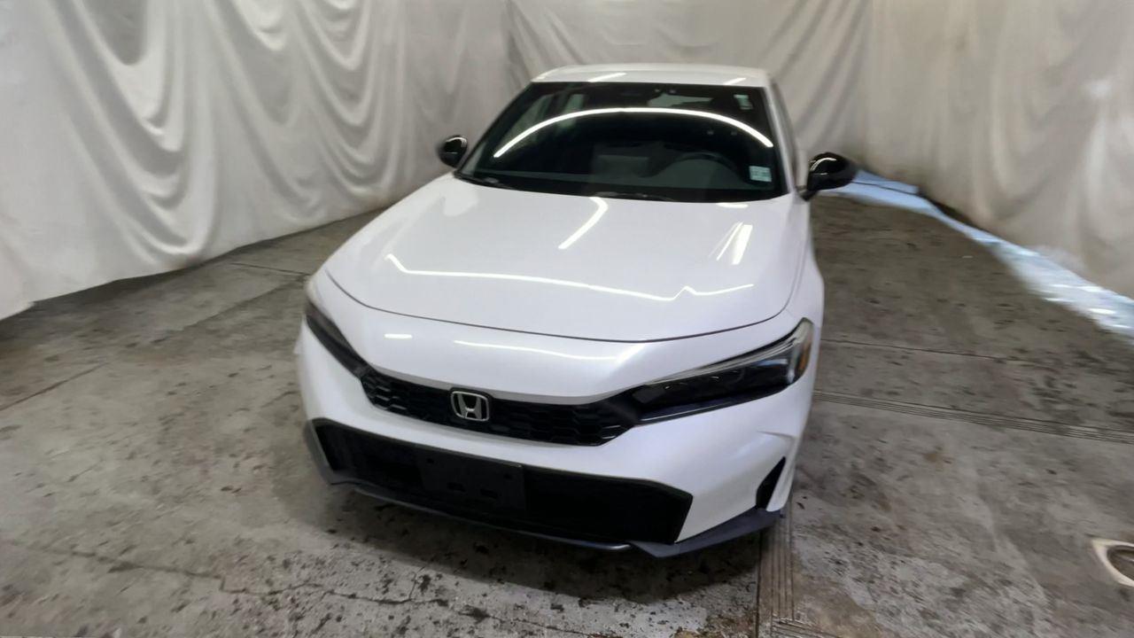2025 Honda Civic Hatchback Sport - Platinum White Pearl exterior view 3