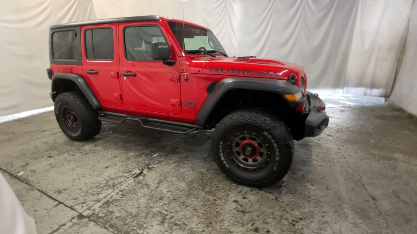 2019 Jeep Wrangler Unlimited Rubicon - Firecracker Red Clearcoat exterior view 3