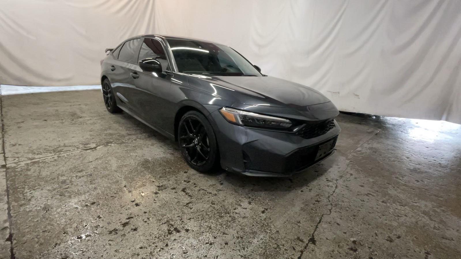 2025 Honda Civic Sedan Sport - Meteorite Gray Metallic exterior view 2