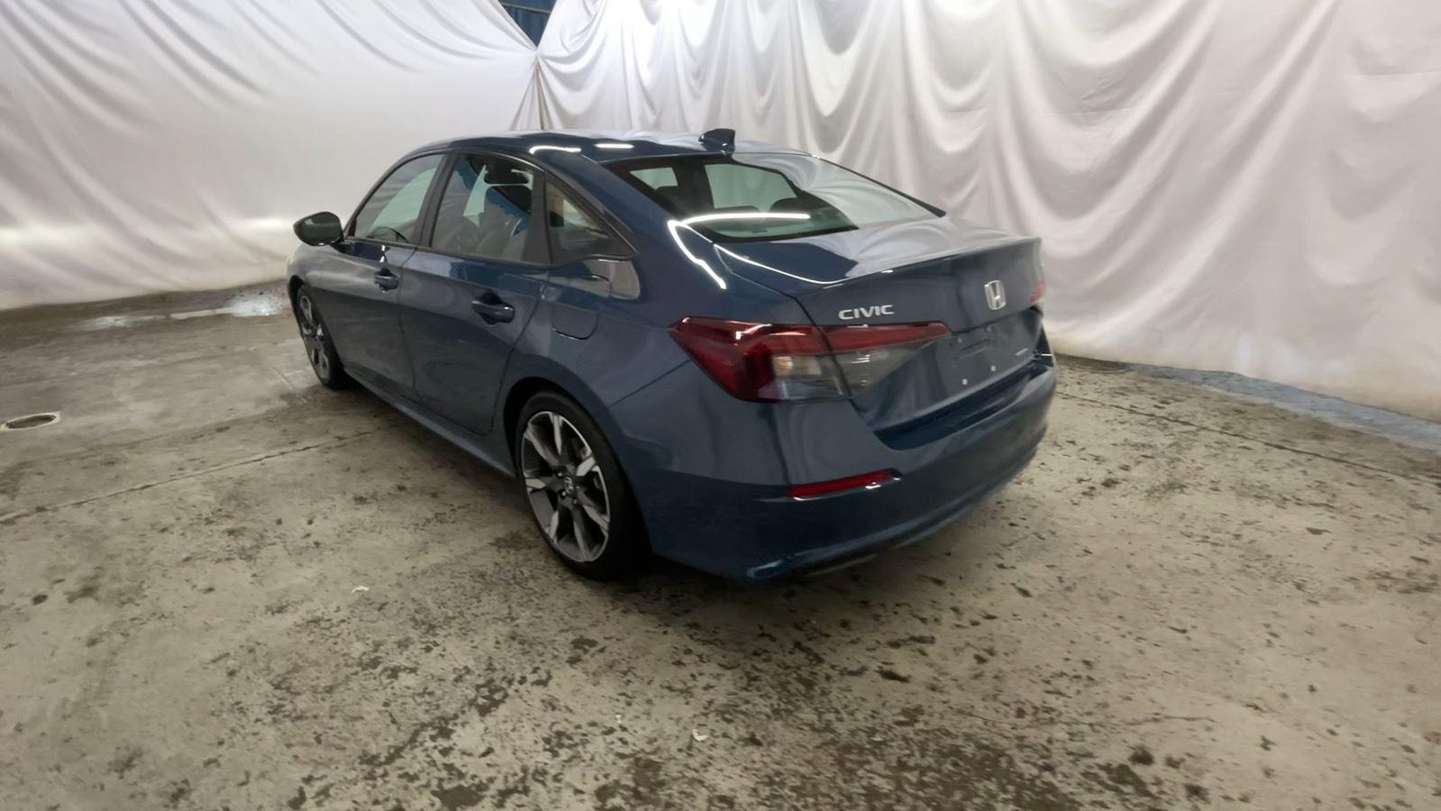 2025 Honda Civic Sedan Hybrid Sport - Blue Lagoon Pearl exterior view 8
