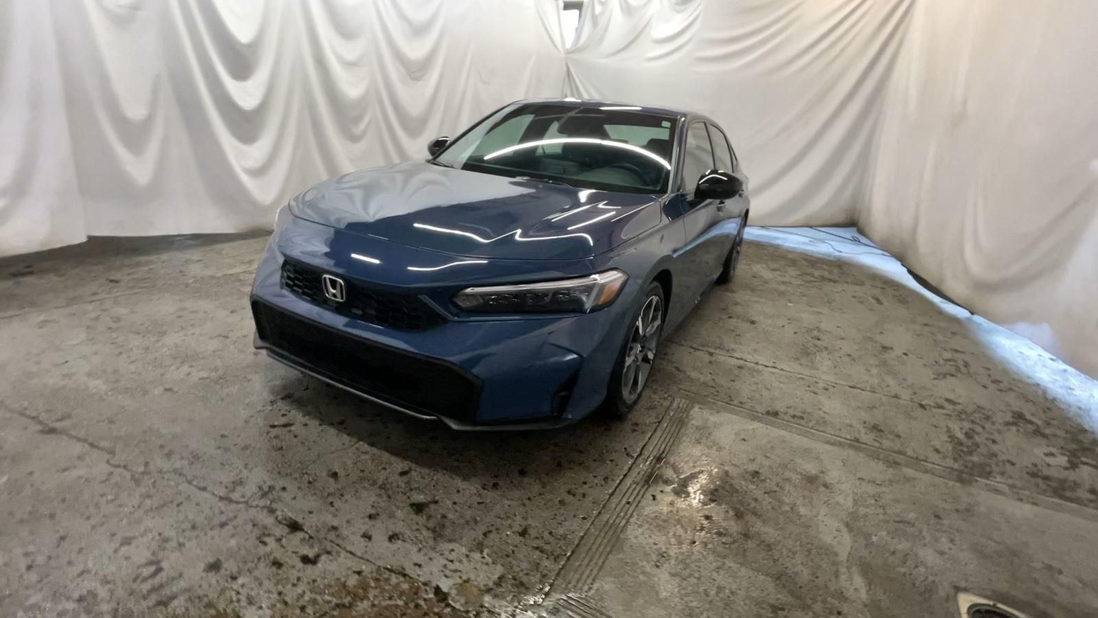 2025 Honda Civic Sedan Hybrid Sport - Blue Lagoon Pearl exterior view 12