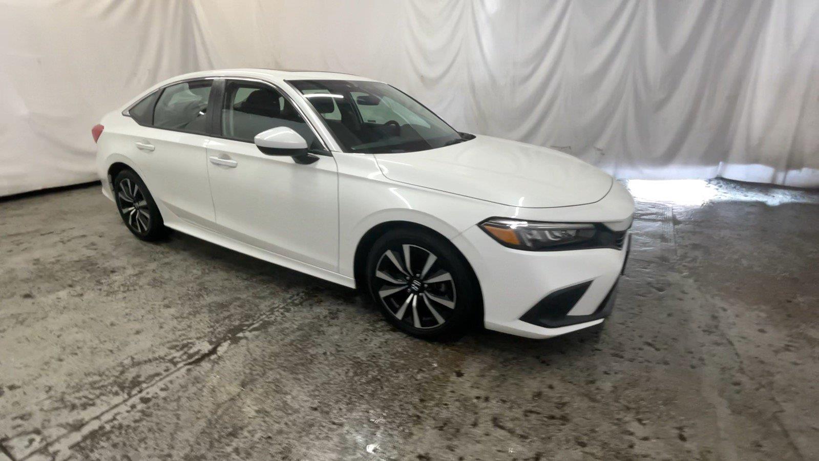 2024 Honda Civic Sedan EX - Platinum White Pearl exterior view 3