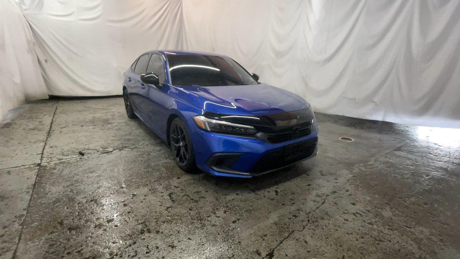 Aegean Blue Metallic 2023 Honda Civic Sedan Front-Wheel Drive Continuously Variable Transmission