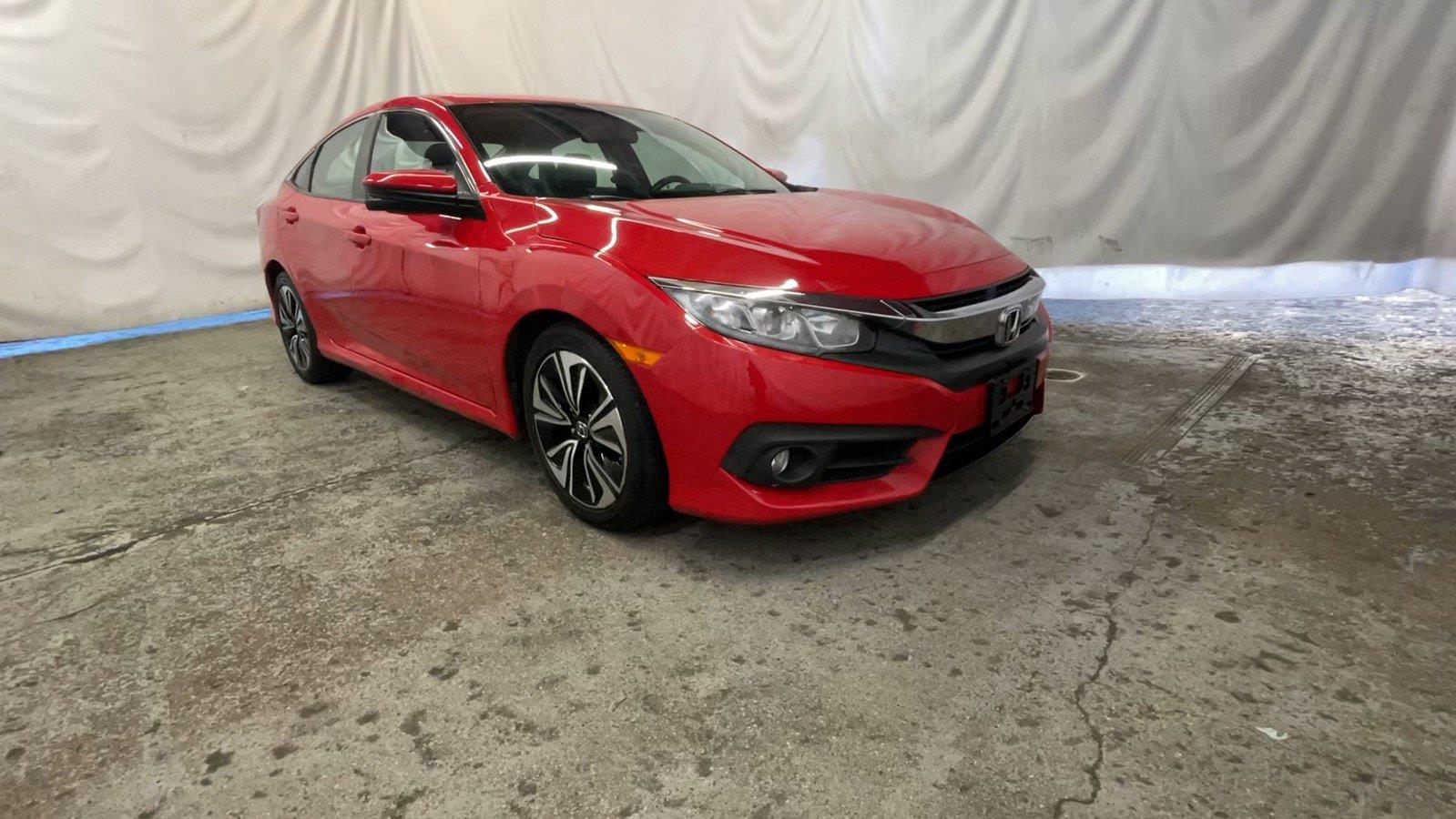 Rallye Red 2017 Honda Civic Sedan Front-Wheel Drive Continuously Variable Transmission