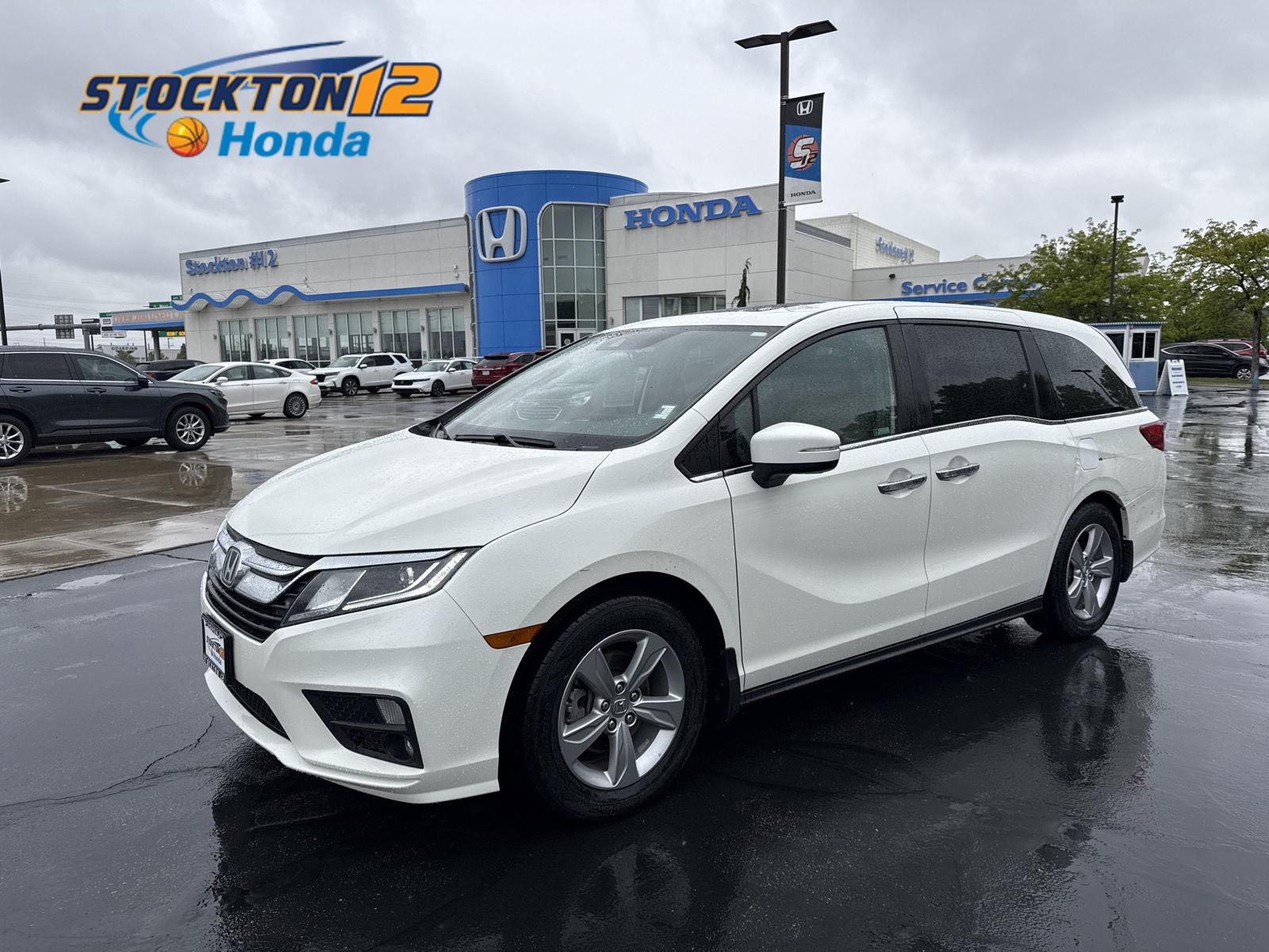 White Diamond Pearl 2019 Honda Odyssey EX-L FWD Minivan Front-Wheel Drive 9-Speed Automatic