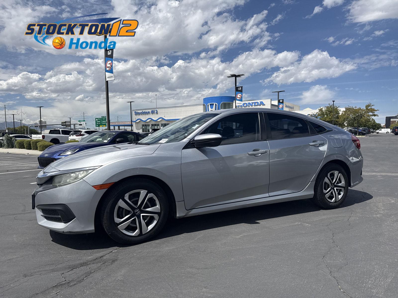 Lunar Silver Metallic 2016 Honda Civic Sedan Front-Wheel Drive Continuously Variable Transmission