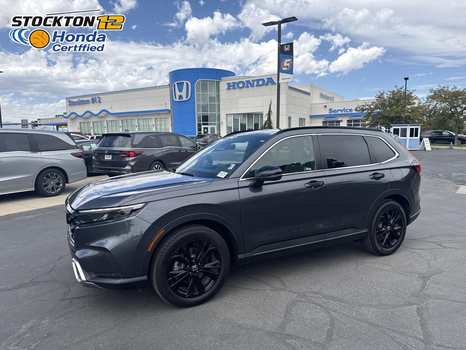 Meteorite Gray Metallic 2023 Honda CR-V Hybrid SUV / Crossover All-Wheel Drive 1-Speed Dual Clutch