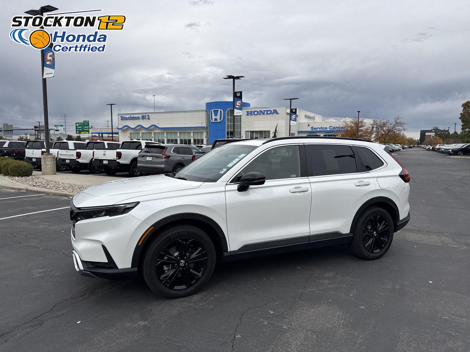 Platinum White Pearl 2024 Honda CR-V Hybrid SUV / Crossover All-Wheel Drive Continuously Variable Transmission