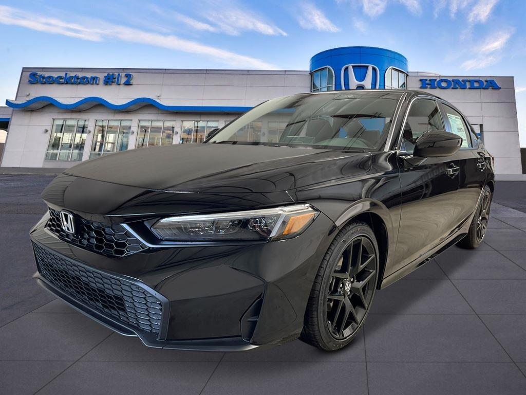 Crystal Black Pearl 2026 Honda Civic Sport FWD Sedan Front-Wheel Drive Continuously Variable Transmission