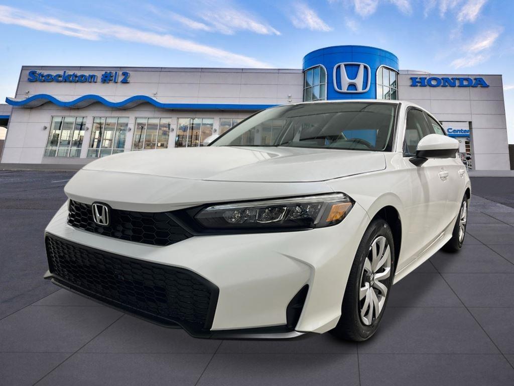 Platinum White Pearl 2026 Honda Civic Sedan Front-Wheel Drive Continuously Variable Transmission