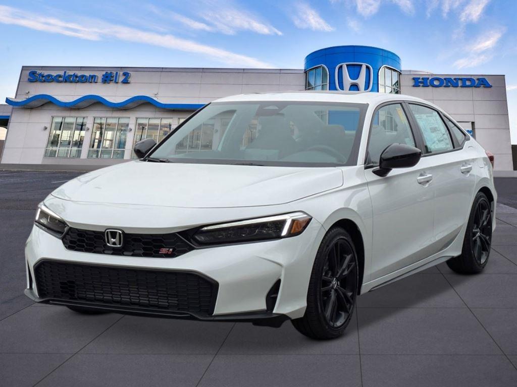 Platinum White Pearl 2026 Honda Civic Sedan Front-Wheel Drive 6-Speed Manual